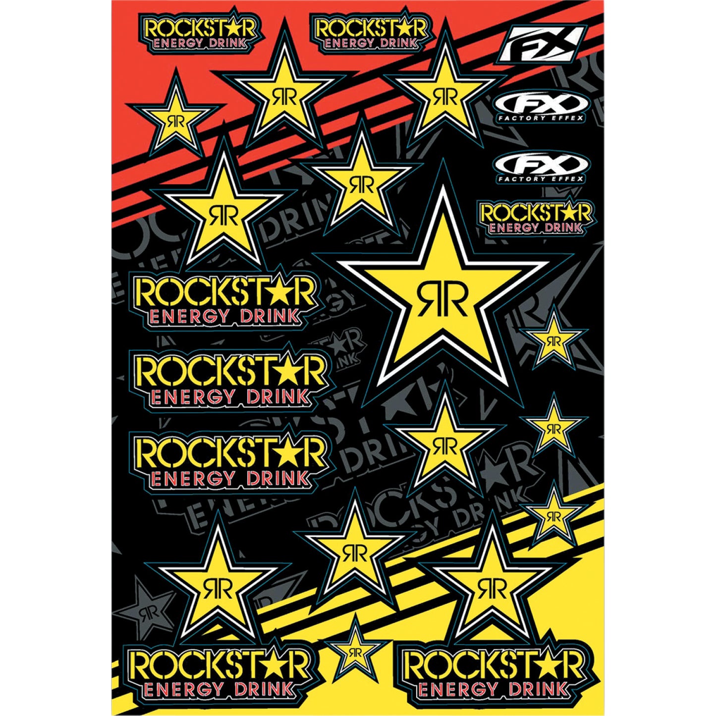 FACTORY EFFEX Rockstar Sticker Kit - Reflective Gold 15-68700