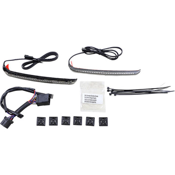 CIRO Bag Light Blades - Red Turn Signals - Smoke Lens 40038