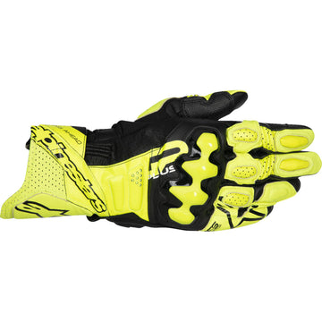 Alpinestars GP Plus R V3 Leather Gloves - Fluo Yellow/Black - 2XL 3550825-551-2X