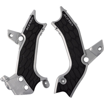Acerbis X-Grip Frame Guards - Silver/Black - KX 450 2983671015