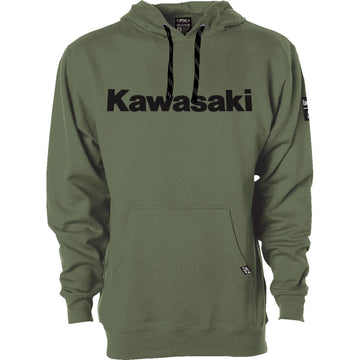 FACTORY EFFEX Kawasaki Squad Pullover Hoodie - Army Green - Medium 26-88102