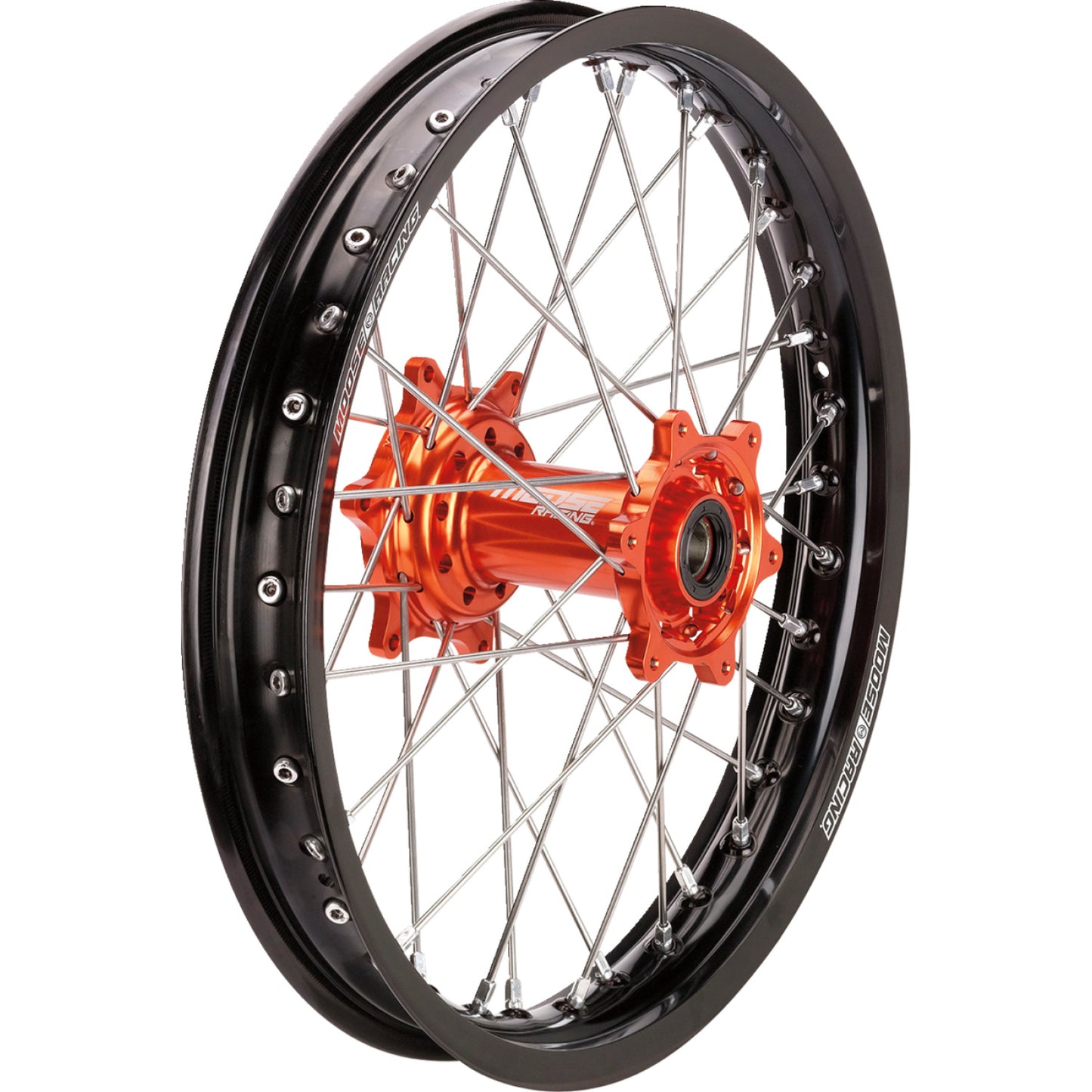 Moose Racing Wheel Assembly - SX-1 - Complete - Rear - Black Wheel/Orange Hub - 18x2.15 - KTM MR-21518-BKOR