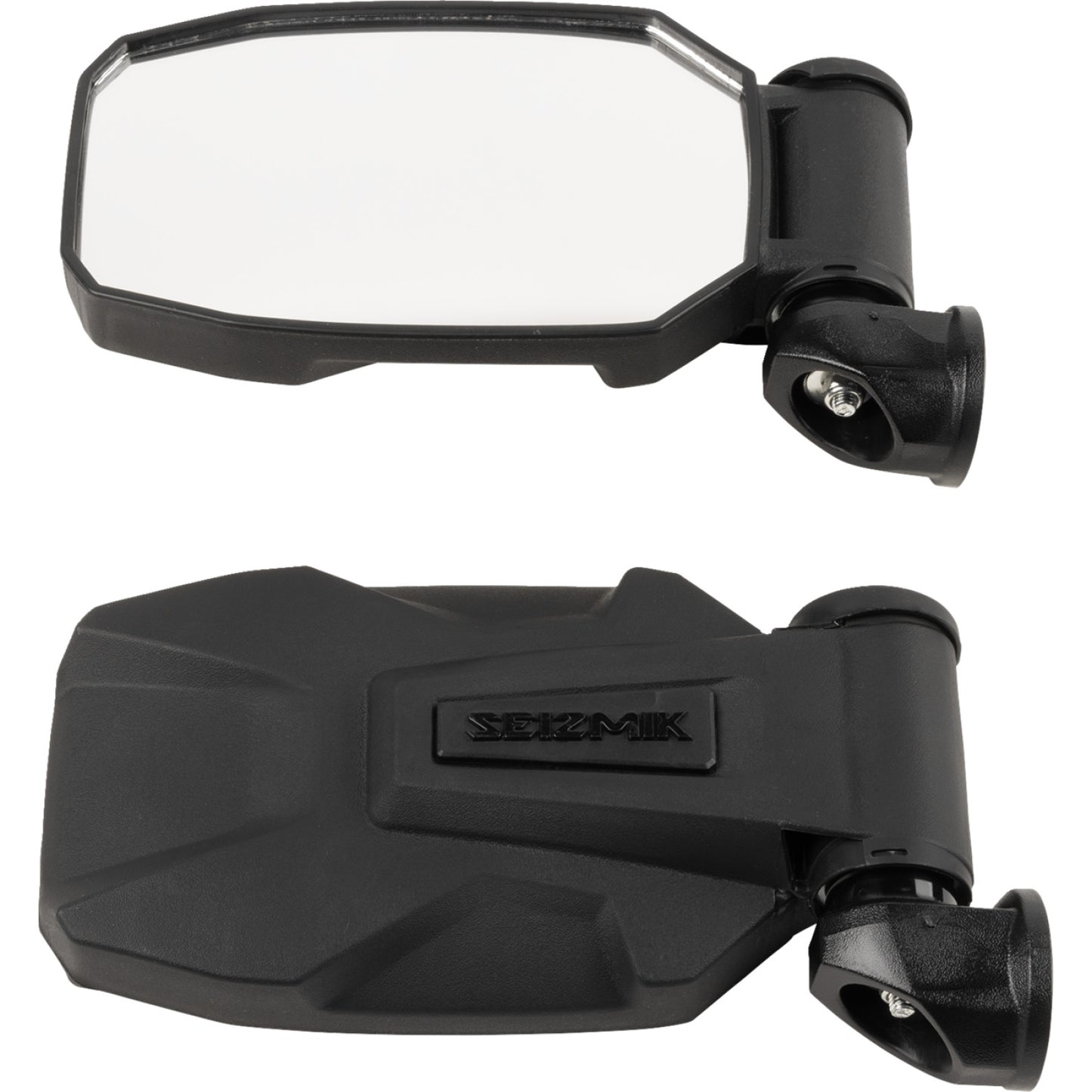 SEIZMIK Mirrors - Strike - Side View - Rectangle - Black - 1.75" ROPS - Pair 56-18091