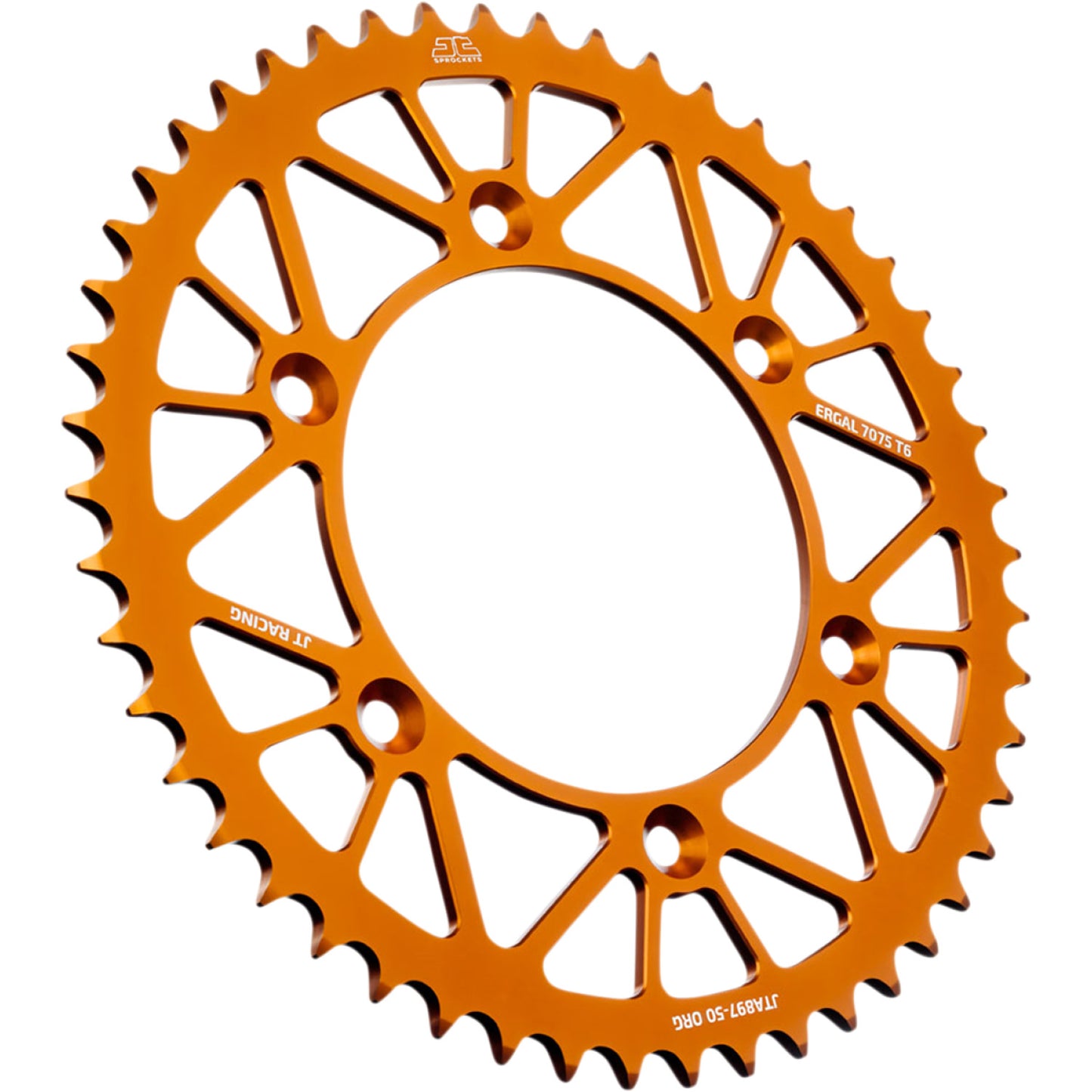 JT SPROCKETS Rear Sprocket - Orange - 50-Tooth JTA897.50ORG by JT Rear Sprockets Aluminum/Alloy
