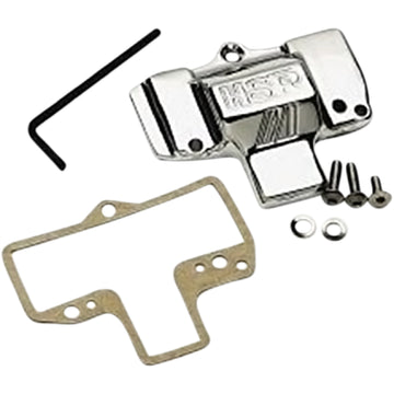 Mikuni Carburetor Top Cover with Logo - Chrome KHS-029