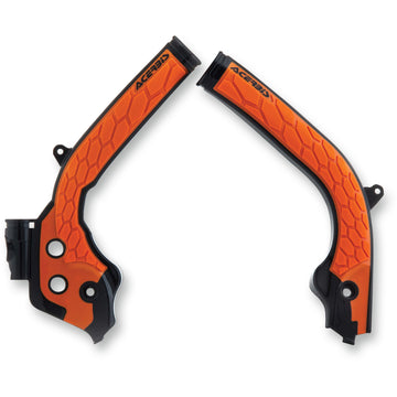 Acerbis X-Grip Frame Guards - Orange/Black - Husqvarna | KTM 2449535229