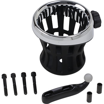 CIRO Drink Holder - Perch Mount - Chrome/Black 50411