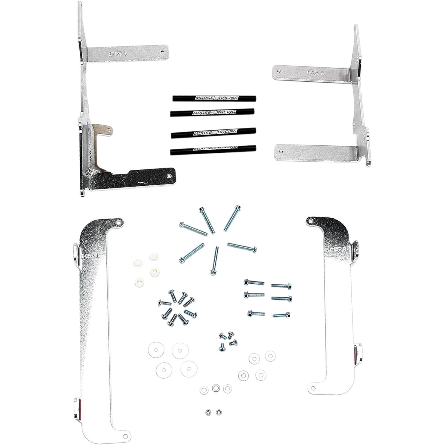 Moose Racing Radiator Braces - Silver - Yamaha 11-157