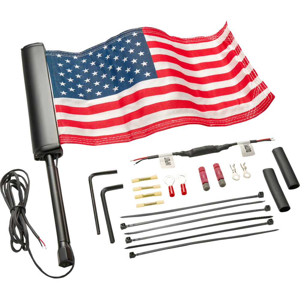 CIRO LED Flagpole - U.S. Flag - Black 70610