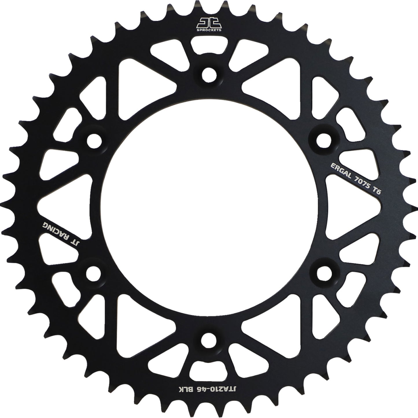 JT SPROCKETS Rear Sprocket - Black - 46 Tooth JTA210.46BLK by JT Rear Sprockets Aluminum/Alloy