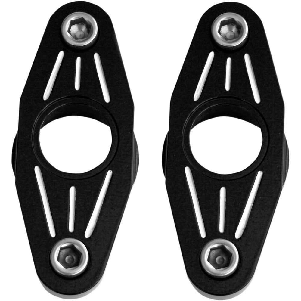 ACCUTRONIX Swingarm Pivot Blocks - Black Anodized Ball-Milled FXPV1-MN