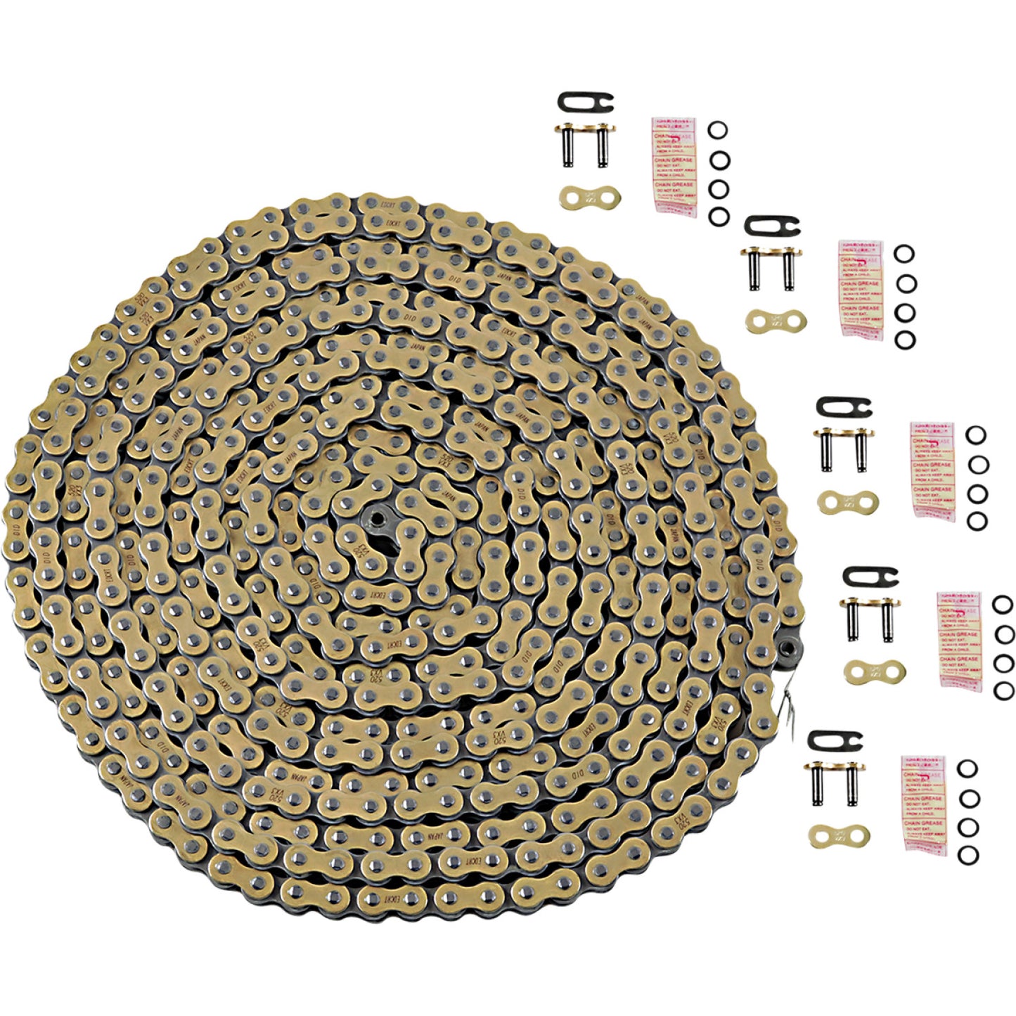 DID 520 VX3 - Bulk Chain - Gold - 25 Feet 520VX3G25FT | Drive Chain X'ring Types