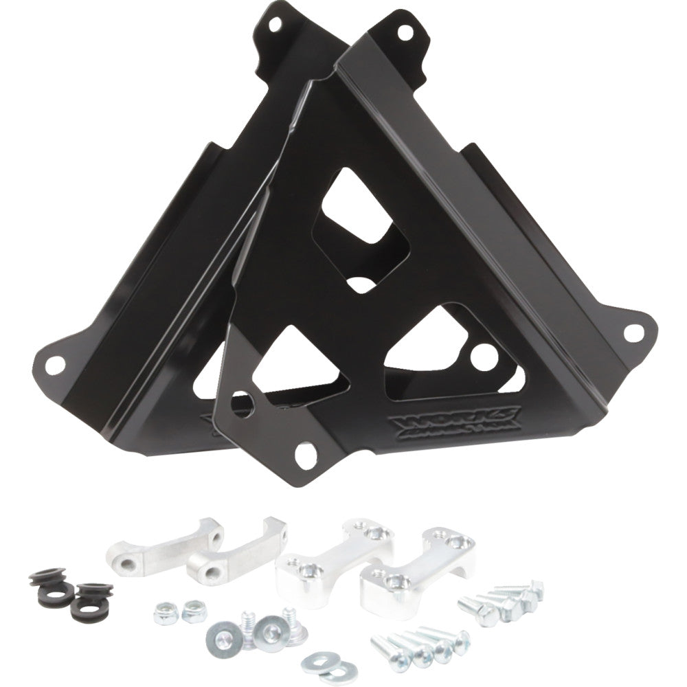 WORKS CONNECTION Radiator Brace Set - Black - Yamaha 18-B269