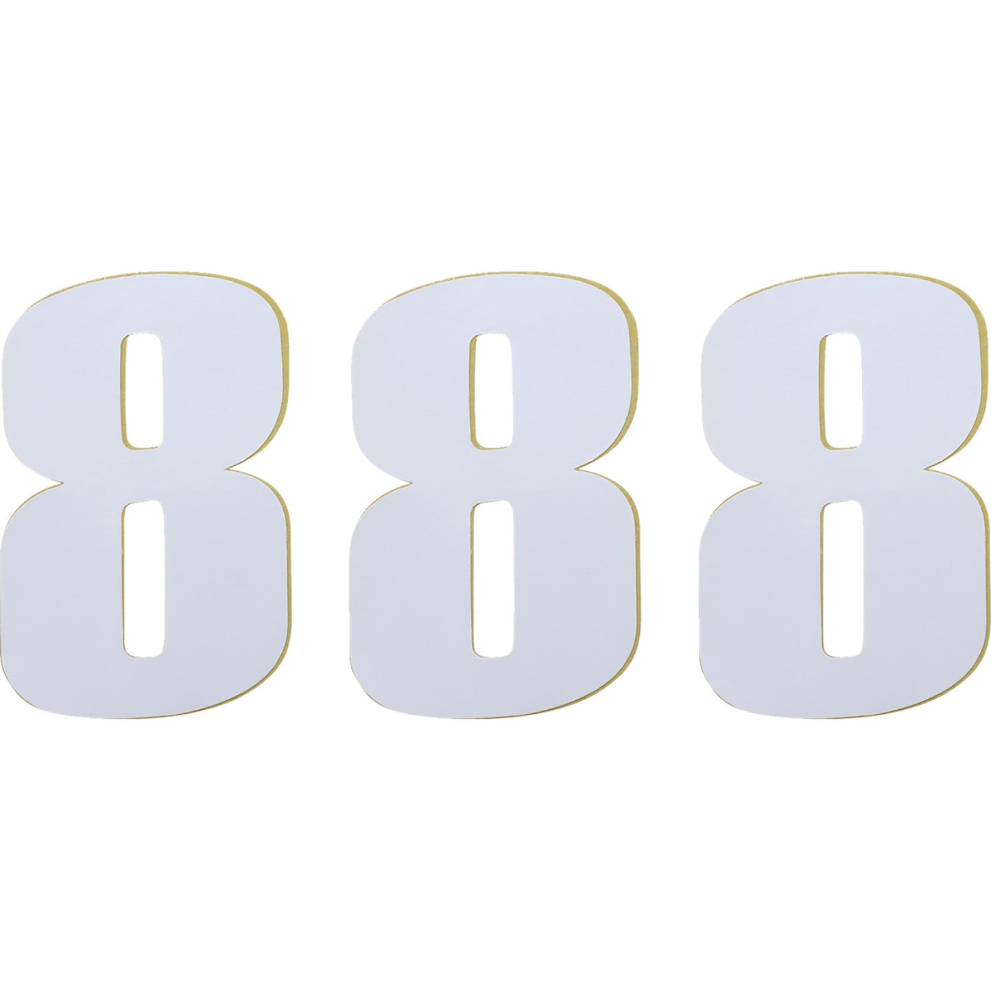 Moose Racing Race Number 8 - White - 6" 80108
