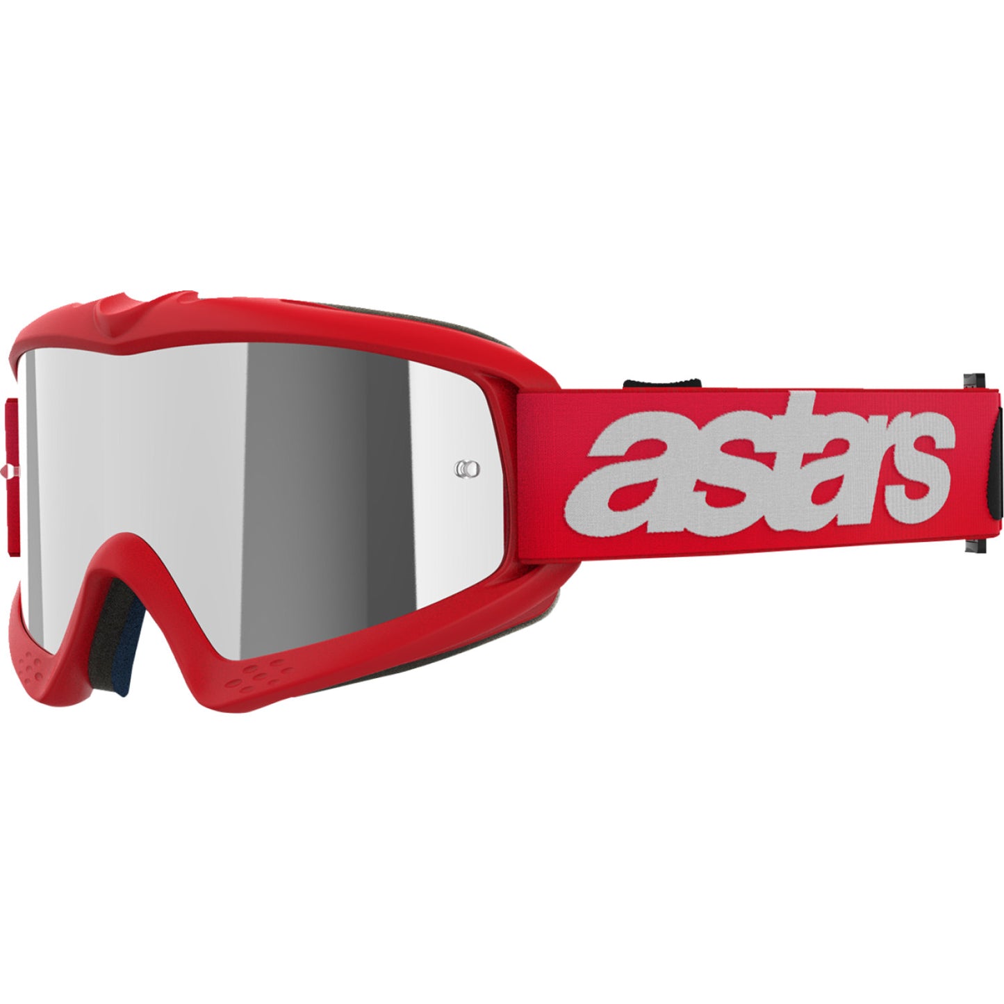 Alpinestars Youth Vision Goggle - Blaze - Red - Silver Mirror 5140425-3094 | Goggles