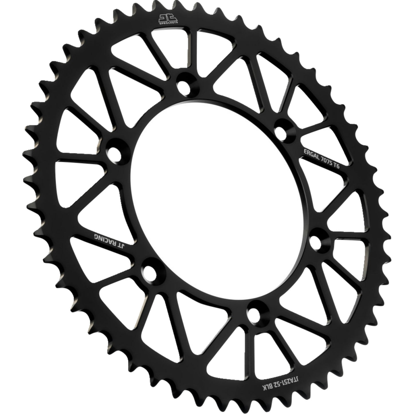 JT SPROCKETS Rear Sprocket - Black - 52 Tooth - Yamaha JTA251.52BLK by JT Rear Sprockets Aluminum/Alloy