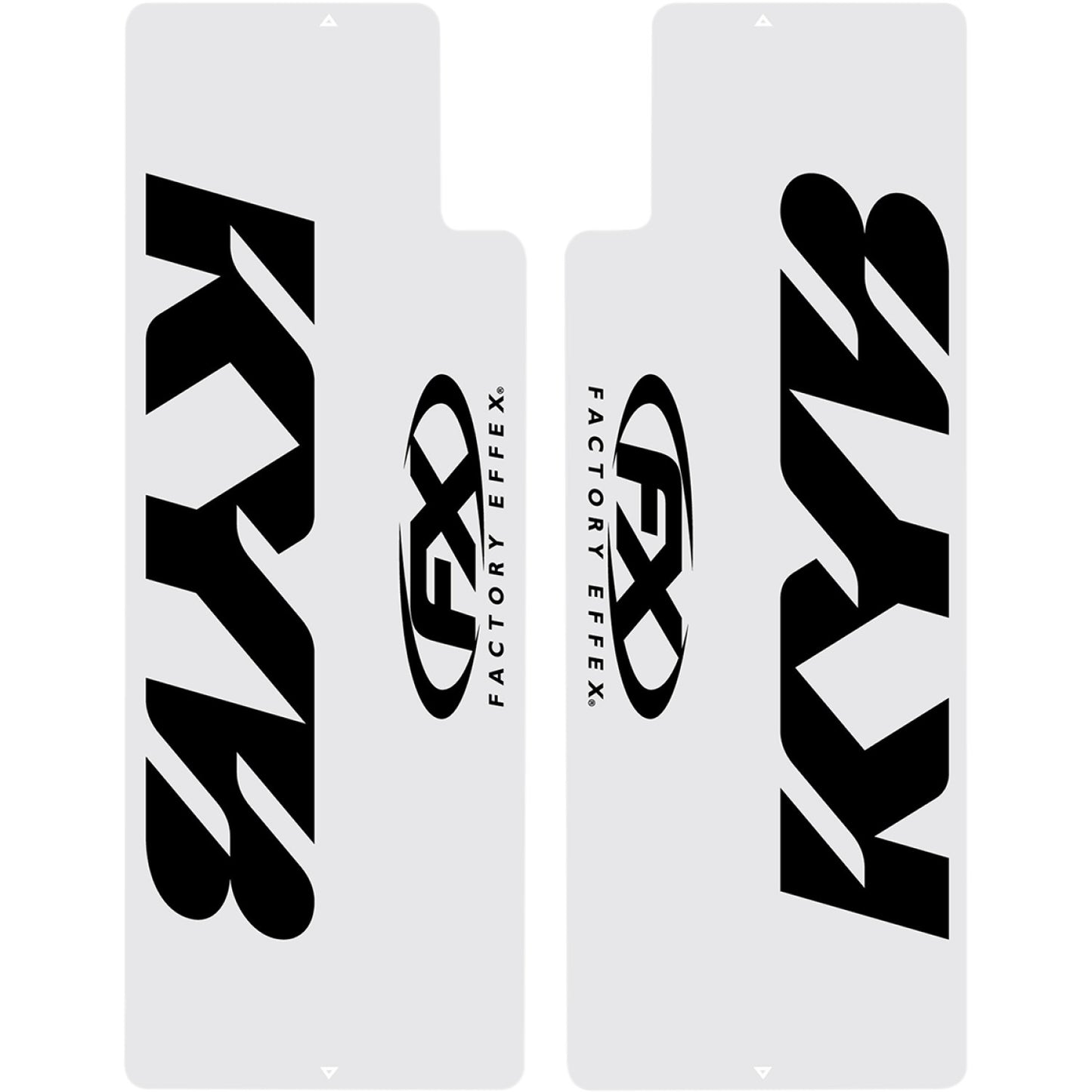 FACTORY EFFEX Fork Shield Decal - Upper - Kayaba - Black 10-38002