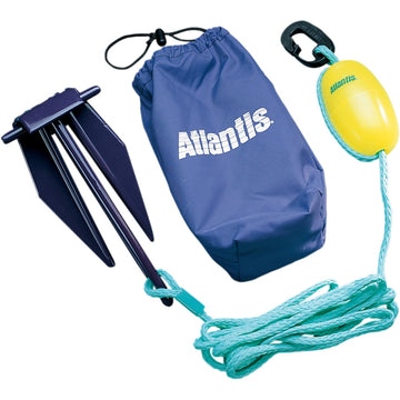 ATLANTIS Anchor with Bag/Rope/Float - PWC - Blue/Yellow - 2-1/2 lb A2382
