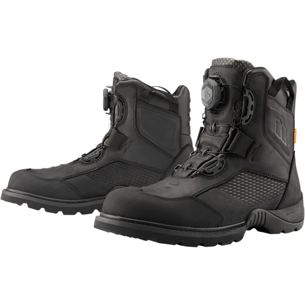 ICON Stormhawk Boots - Black - Size 8 3403-1150