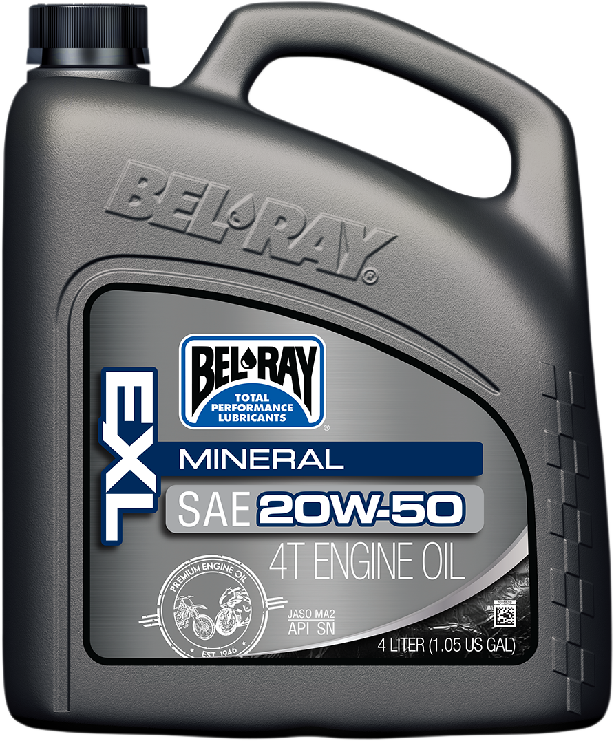Bel-Ray EXL 4T Mineral Oil - 20W-50 - 4L 99100-B4LW