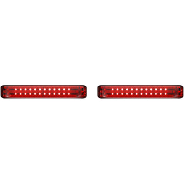 Custom Dynamics Saddlebag LED Lights - Sequential - Chrome/Red PB-SBSEQ-SS6-CR