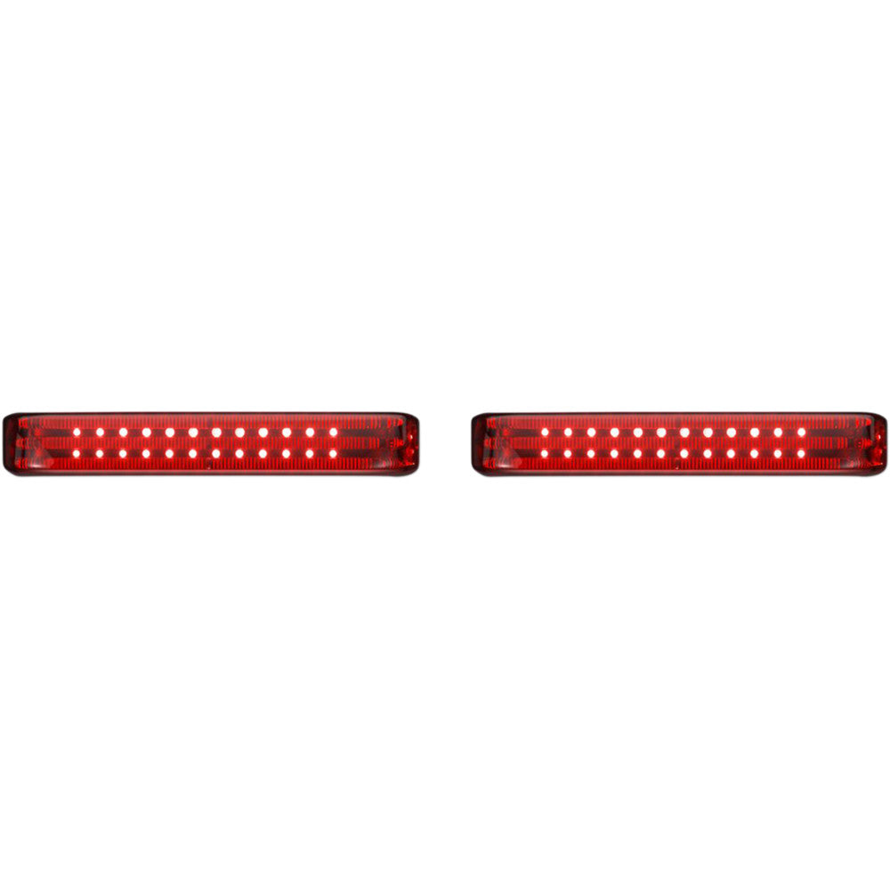 Custom Dynamics Saddlebag Lights - SS6 - Chrome/Red PB-SB-SS6-CR