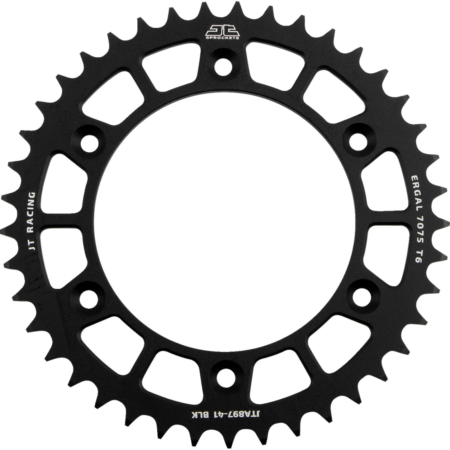 JT SPROCKETS Rear Sprocket - Black - 41 Tooth JTA897.41BLK by JT Rear Sprockets Aluminum/Alloy
