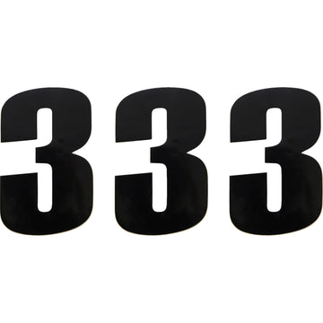 Moose Racing Race Number 3 - Black - 6" 80113