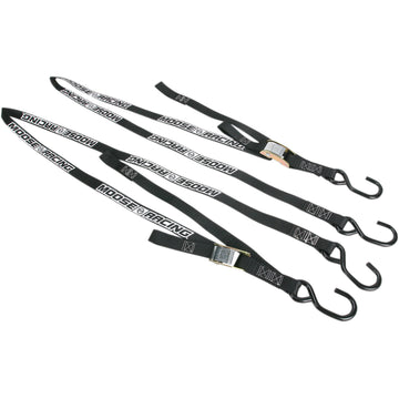 Moose Racing Soft-Tie Tie-Downs - Black 3920-0302