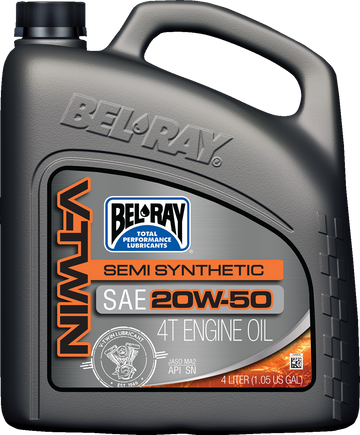 Bel-Ray V-Twin Semi-Synthetic Oil - 20W-50 - 4L 96910-BT4