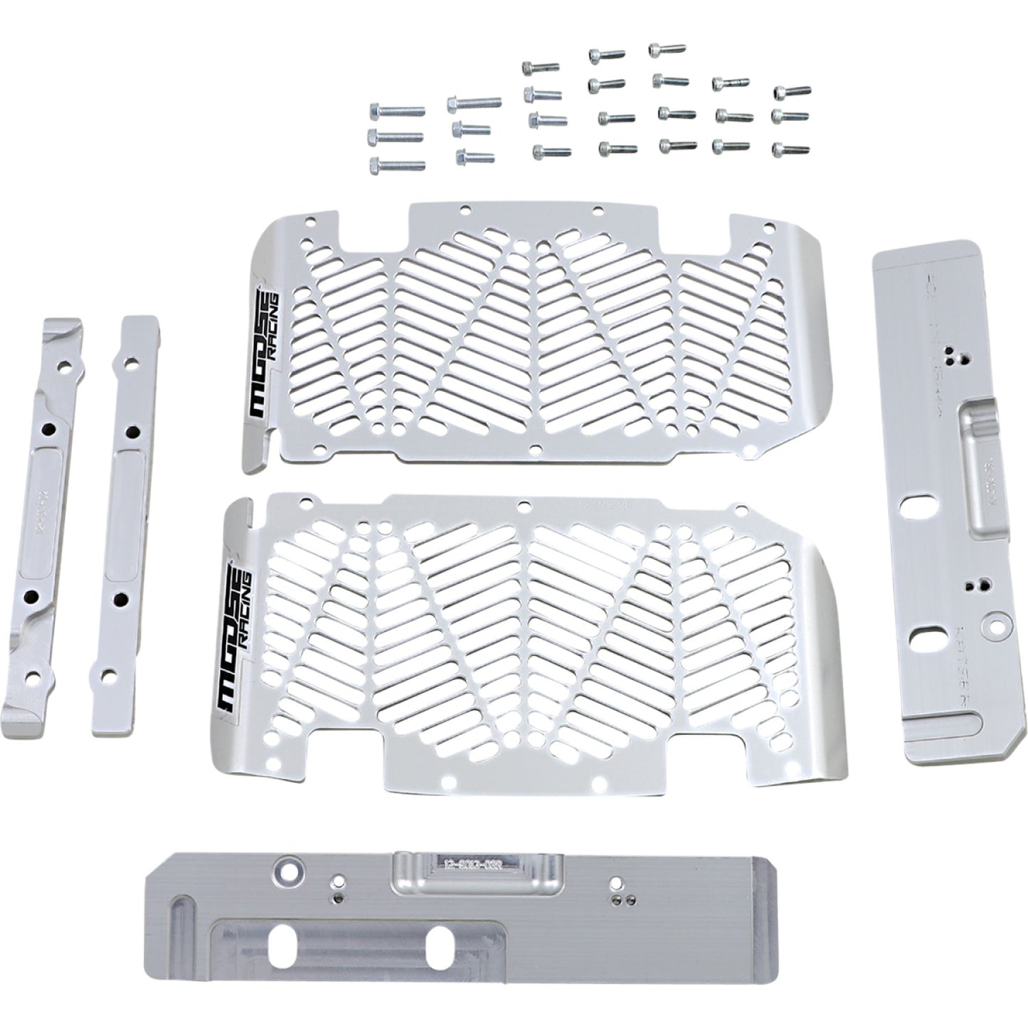 Moose Racing Radiator Guards - Brushed Aluminum - Sherco 12-9013