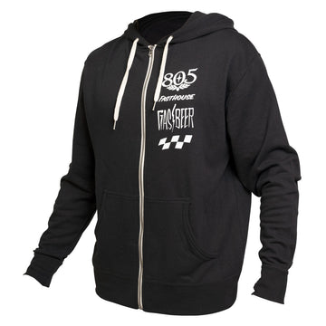 Fasthouse 805; Gassed Up Hooded Zip Up Black - 2X Large