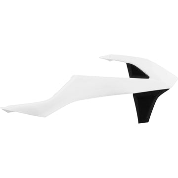 POLISPORT Radiator Cover - White/Black - KTM 8417800004 by Polisport