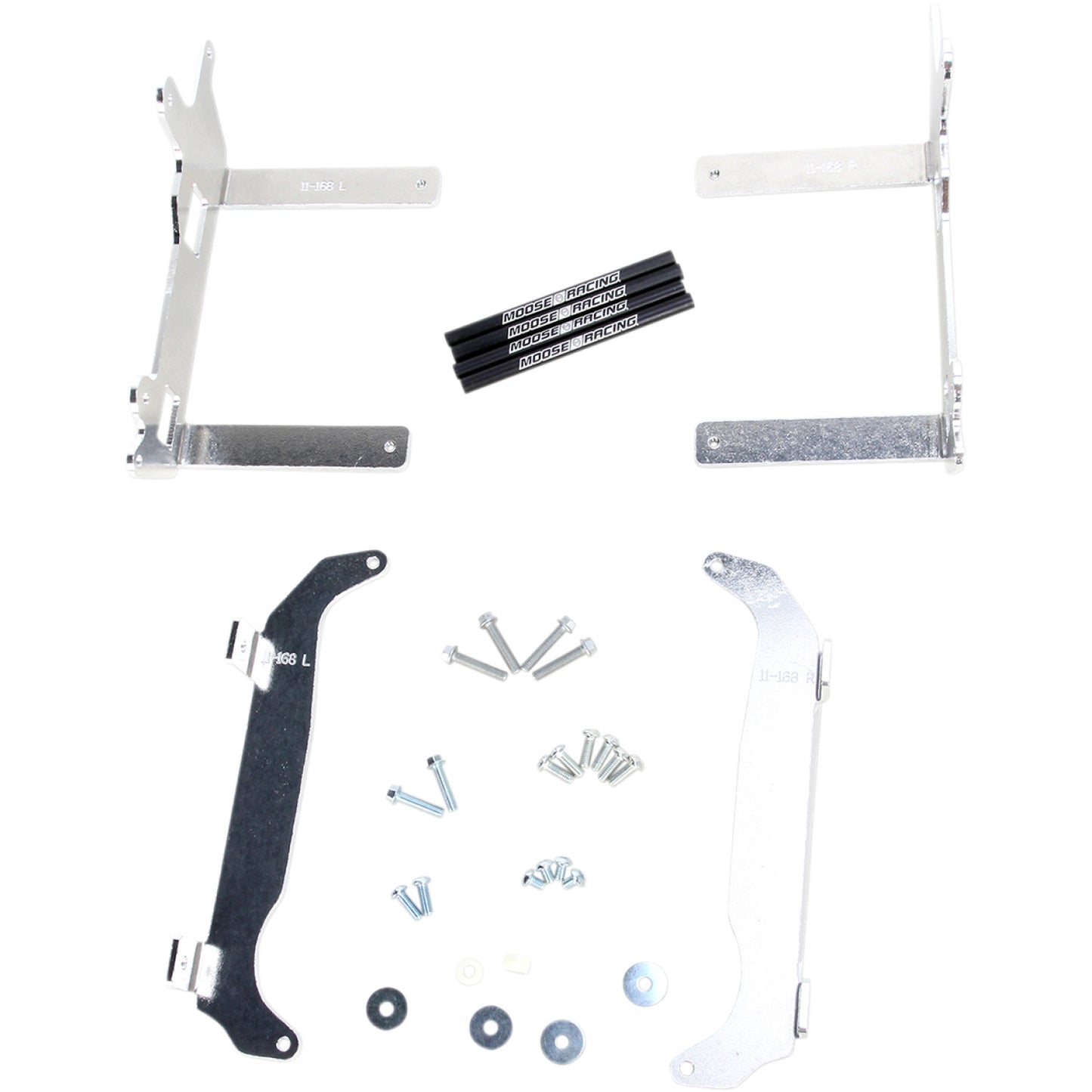 Moose Racing Radiator Braces - Silver - Honda 11-168