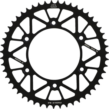 JT SPROCKETS Rear Sprocket - Honda - Black - 51 Tooth JTA210.51BLK by JT Rear Sprockets Aluminum/Alloy