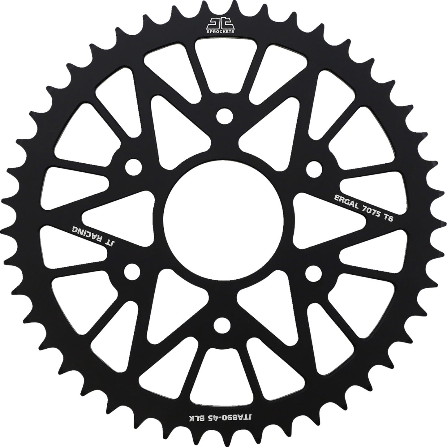 JT SPROCKETS Rear Sprocket - Black - 45 Tooth JTA890.45BLK by JT Rear Sprockets Aluminum/Alloy