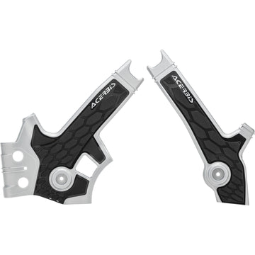 Acerbis X-Grip Frame Guards - Silver/Black - DR 650S/SE 2801931019
