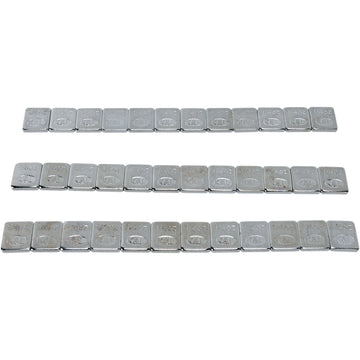 K&L Supply Wheel Weights - Rectangle - Adhesive Stick-On - Chrome - 36 Pack 32-2434 | Tire Mounting & Balancing Products