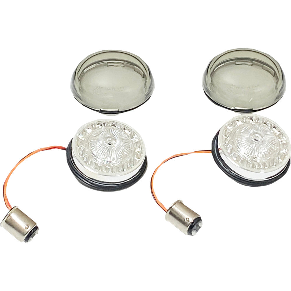 Custom Dynamics Turn Signal Insert - Red/Smoke PB-RR-57-S