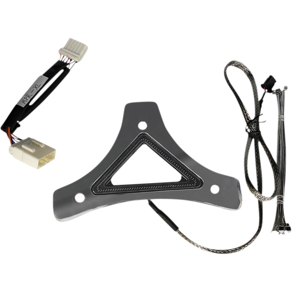 Custom Dynamics LED Backrest Light - Run/Brake - Chrome CD-BR-XL-C