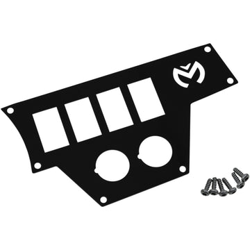 MOOSE OFFROAD Dash Plate - Large - Right - Black 100-4370-PU