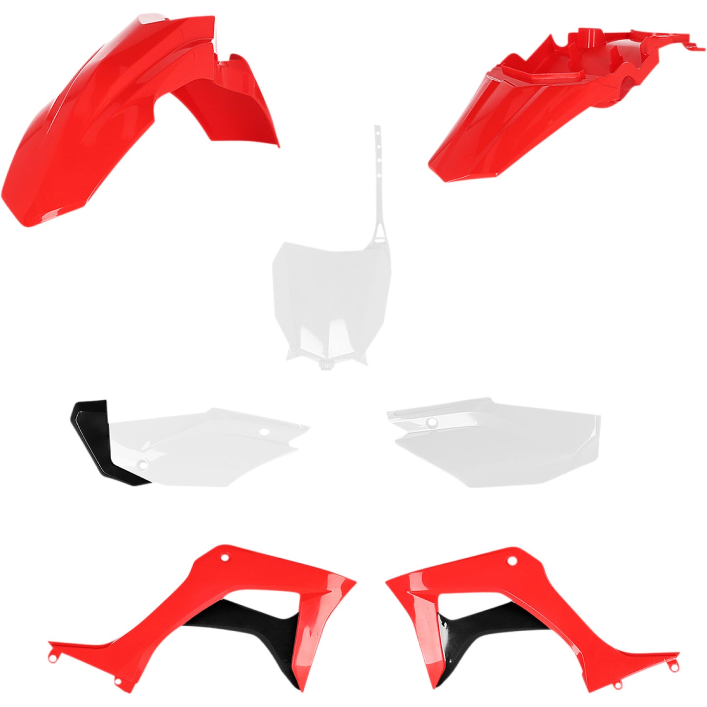Acerbis Full Replacement Body Kit - OEM '21-'24 Red/White/Black 2861937118