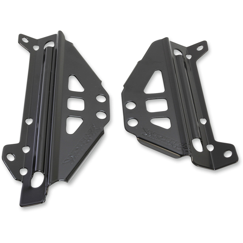 WORKS CONNECTION Radiator Brace Set - Black - Kawasaki 18-B298