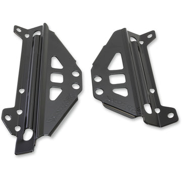 WORKS CONNECTION Radiator Brace Set - Black - Kawasaki 18-B298