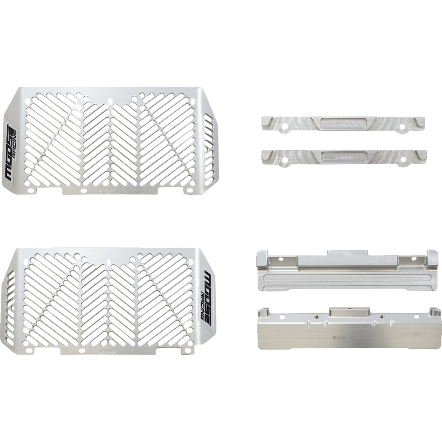 Moose Racing Billet Radiator Guards - Silver - Yamaha 12-5002