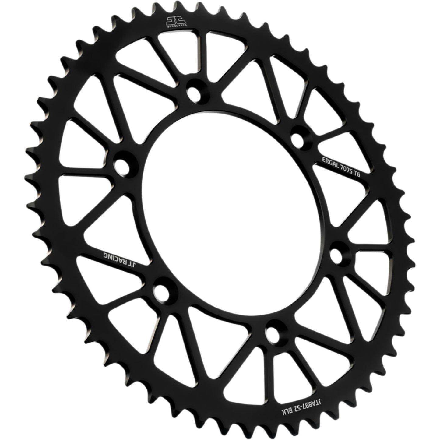 JT SPROCKETS Rear Sprocket - Black - 52-Tooth JTA897.52BLK by JT Rear Sprockets Aluminum/Alloy