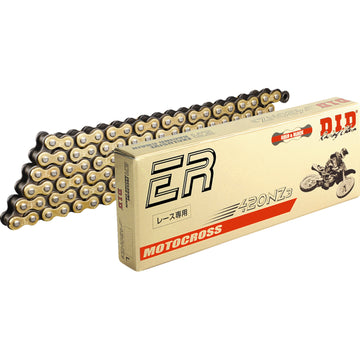 DID 420 NZ3 - High-Performance Motorcycle Chain - 130 Links - Gold 420NZ3G130RB | Drive Chain Heavy Duty Non Oring