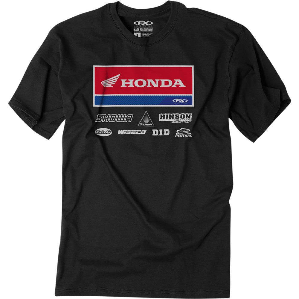 FACTORY EFFEX Honda 21 Racewear T-Shirt - Black - 2XL 24-87328