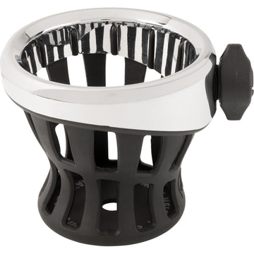 CIRO Drink Holder - Gen 2 - Chrome - Chrome 1-1/8"/1-1/4" Handlebar Mount 55414