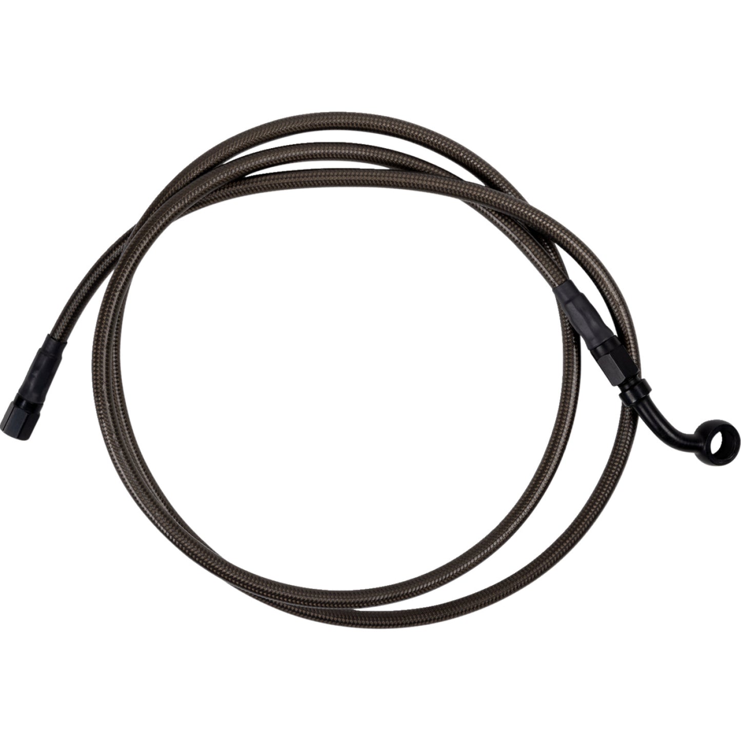 Barnett Brake Line - Upper - Carbon Coat w/ Black Fittings 254-30-51134 | Brake Lines Hoses Stainless Steel